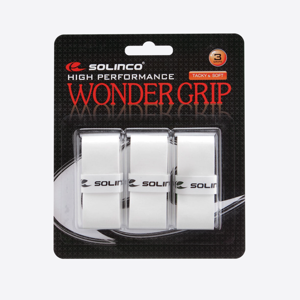 PACK OF 12 GRIPS RRP £30 TACKY & SOFT SOLINCO WONDER GRIP OVERGRIP WHITE 